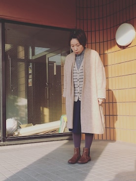 「MERLOT（メルロー）のアイテム（その他アウター）」を使った、ueno yucari↟⌂さん（レディース・150cm）の冬コーディネート