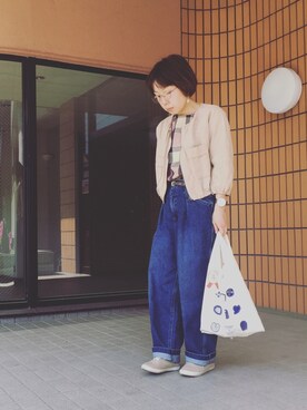 「MACPHEE（マカフィー）のアイテム（ブルゾン）」を使った、ueno yucari↟⌂さん（レディース・150cm）の春コーディネート