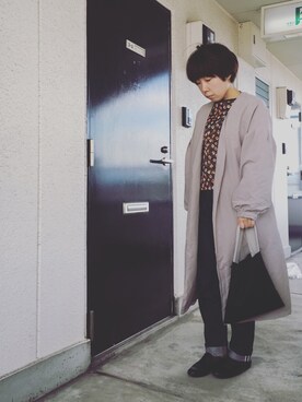 「select MOCA（セレクトモカ）のアイテム（トレンチコート）」を使った、ueno yucari↟⌂さん（レディース・150cm）の秋コーディネート