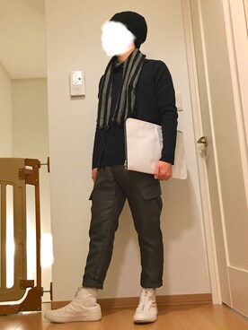 yuunagi06さんの「エクストラファインメリノクルーネックセーター（長袖）」を使ったコーディネート