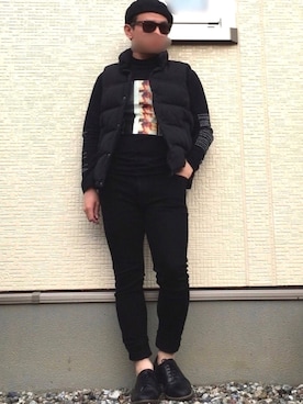 「フレンチカジュアル」｜「アイテム（ダウンベスト）」を使った、yuunagi06さん（メンズ・161cm）の春コーディネート