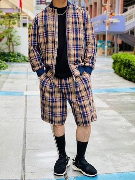 「White Mountaineering」｜「アイテム（ブルゾン）」を使った、Y.さん（メンズ・172cm）の春コーディネート