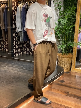 「Education from Youngmachines（エデュケーションフロムヤングマシーン）のアイテム」を使った、Y.さん（メンズ・172cm）の夏コーディネート