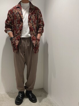 「Education from Youngmachines（エデュケーションフロムヤングマシーン）のアイテム」を使った、Y.さん（メンズ・172cm）の春コーディネート