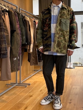 「JW Anderson（ジェイダブリューアンダーソン）のアイテム（シャツ/ブラウス）」を使った、Y.さん（メンズ・172cm）の春コーディネート