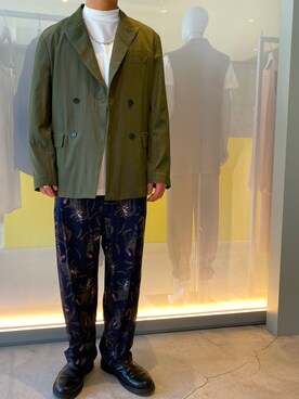 「Education from Youngmachines（エデュケーションフロムヤングマシーン）のアイテム」を使った、Y.さん（メンズ・172cm）の春コーディネート