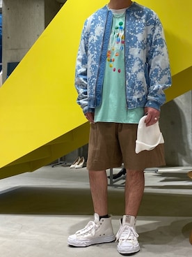 「doublet（ダブレット）のアイテム（Tシャツ/カットソー）」を使った、Y.さん（メンズ・172cm）の春コーディネート