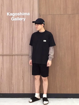 「coen（コーエン）のUSAコットンヘビーウェイトロンT（Tシャツ/カットソー）」を使った、coen やましたさん（メンズ・171cm）の春コーディネート