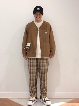 「SMITH'S（スミス）のアイテム（ジャケット/アウター）」を使った、coen やましたさん（メンズ・171cm）の秋コーディネート