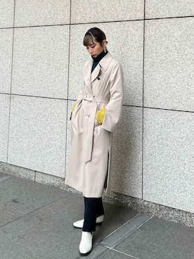 「UNITED TOKYO（ユナイテッドトウキョウ）のアイテム（トレンチコート）」を使った、keikaxutさん（レディース・169cm）の冬コーディネート