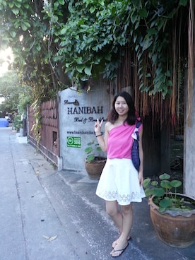 「NaRaYaのアイテム」を使った、cuiyingcuiさん（レディース・168cm）の夏コーディネート