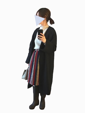 「SMELLY（スメリー）のアイテム（ピアス（両耳用））」を使った、imuji*.さん（レディース・167cm）の冬コーディネート