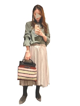 「アイテム（パンプス、グレー系）」を使った、imuji*.さん（レディース・167cm）の冬コーディネート