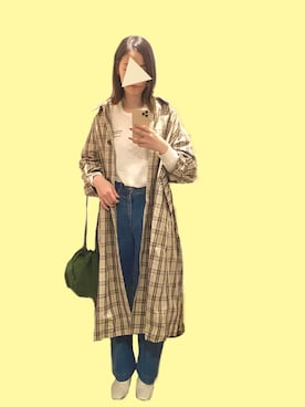 「Ungrid（アングリッド）のアイテム（ステンカラーコート）」を使った、imuji*.さん（レディース・167cm）の春コーディネート