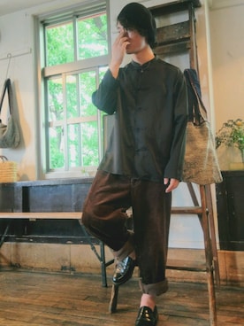 「SHIPS（シップス）のアイテム（ハンチング/ベレー帽）」を使った、しゅたろさん（メンズ・172cm）の春コーディネート