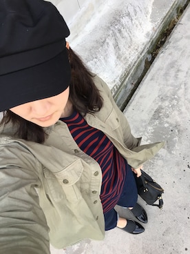 「ボーイフレンドデニム」｜「アイテム（その他）」を使った、yoppie221さん（レディース・158cm）の春コーディネート