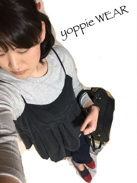 「MINIMUM（ミニマム）のアイテム（バッグ）」を使った、yoppie221さん（レディース・158cm）の春コーディネート