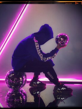 「Yeezy（イージー）のアイテム（その他シューズ）」を使った、昊昊さん（メンズ・170cm）の冬コーディネート