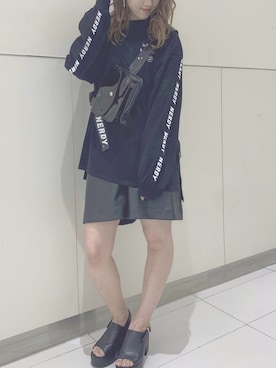 「Heather（ヘザー）のアイテム（ボディバッグ/ウエストポーチ）」を使った、marun.さん（レディース・154cm）の夏コーディネート