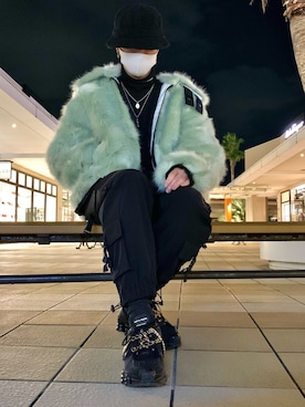 「AMBUSH（アンブッシュ）のアイテム（ジャケット/アウター）」を使った、りさん（メンズ・174cm）の秋コーディネート