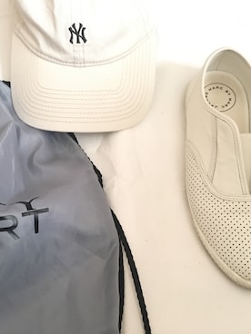 「MARC JACOBS（マークジェイコブス）のアイテム（スニーカー）」を使った、msmsさん（レディース・155cm）の夏コーディネート