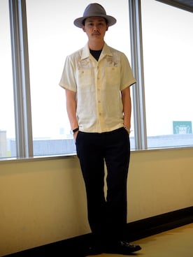 「schott（ショット）のSchott/ショット/URBAN CHINO PANTS/アーバン チノパンツ（チノパンツ）」を使った、okaiさん（メンズ・172cm）の春コーディネート