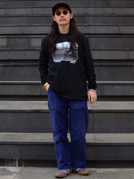 「schott（ショット）のSchott/ショット/ARMY FATIGUE PANTS/アーミー ファティーグ パンツ（その他パンツ）」を使った、okaiさん（メンズ・172cm）の冬コーディネート