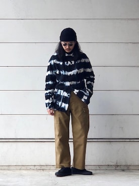 「SCHOTT」｜「アイテム（カバーオール）」を使った、okaiさん（メンズ・172cm）の冬コーディネート