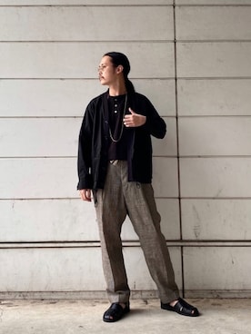 「HAVERSACK（ハバーザック）のアイテム（ジャケット/アウター）」を使った、okaiさん（メンズ・172cm）の夏コーディネート