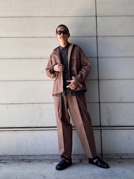 「HAVERSACK（ハバーザック）のアイテム（ジャケット/アウター）」を使った、okaiさん（メンズ・172cm）の夏コーディネート