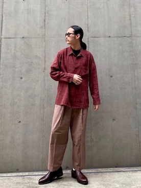 「HAVERSACK（ハバーザック）のアイテム（パンツ）」を使った、okaiさん（メンズ・172cm）の秋コーディネート