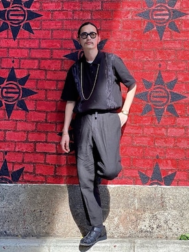 「HAVERSACK（ハバーザック）のアイテム（パンツ）」を使った、okaiさん（メンズ・172cm）の春コーディネート