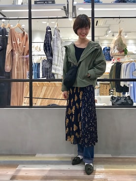 「cepo.」｜「アイテム（マウンテンパーカー）」を使った、natsukiさん（レディース・168cm）の春コーディネート