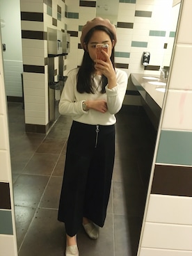 「Halogen（-）のアイテム」を使った、wengさん（レディース・150cm）の冬コーディネート