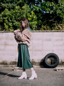 「Another Edition（アナザーエディション）のアイテム（その他アウター）」を使った、Kiki.さん（レディース・162cm）の冬コーディネート