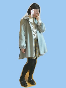 「ehka sopo（エヘカソポ）のアイテム（アクセサリー）」を使った、なかさん（レディース・154cm）の冬コーディネート
