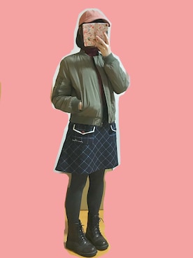 「コーデュロイキャップ」｜なかさん（レディース・154cm）の冬コーディネート