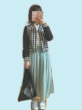 「F i.n.t（フィント）のアイテム（ジャケット/アウター）」を使った、なかさん（レディース・154cm）の春コーディネート
