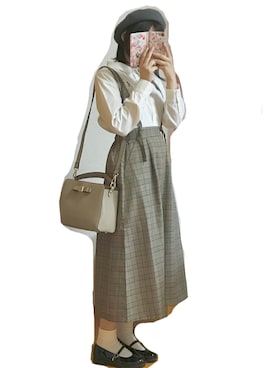 「HARUTA」｜「アイテム（ハンチング/ベレー帽）」を使った、なかさん（レディース・153cm）の秋コーディネート