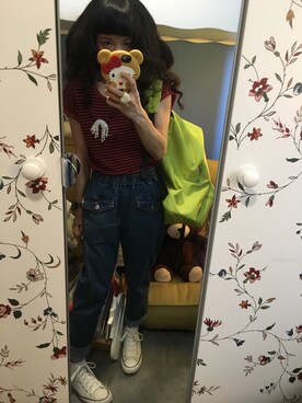 「アイテム（ブローチ/コサージュ、ホワイト系）」を使った、Y🐻N🎸さん（レディース・153cm）の秋コーディネート