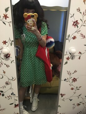「アイテム（ブローチ/コサージュ、ホワイト系）」を使った、Y🐻N🎸さん（レディース・153cm）の秋コーディネート