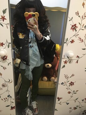 「MONKI（モンキ）のアイテム（バッグ）」を使った、Y🐻N🎸さん（レディース・153cm）の冬コーディネート