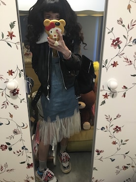 「MONKI（モンキ）のアイテム（バッグ）」を使った、Y🐻N🎸さん（レディース・153cm）の冬コーディネート