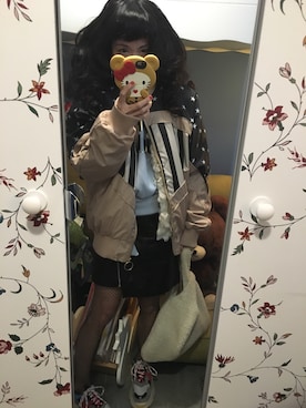 「MONKI（モンキ）のアイテム（レッグウェア）」を使った、Y🐻N🎸さん（レディース・153cm）の冬コーディネート