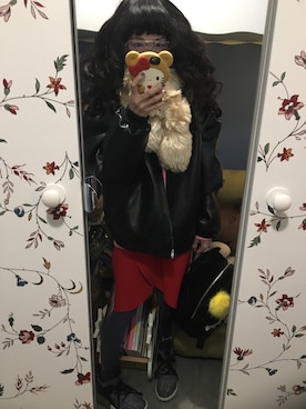 「MONKI（モンキ）のアイテム（バッグ）」を使った、Y🐻N🎸さん（レディース・153cm）の冬コーディネート