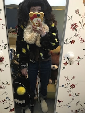 「Another Edition（アナザーエディション）のアイテム（スリッポン）」を使った、Y🐻N🎸さん（レディース・153cm）の冬コーディネート