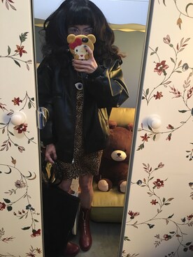 「STYLENANDA（スタイルナンダ）のアイテム（ムートンコート）」を使った、Y🐻N🎸さん（レディース・153cm）の春コーディネート