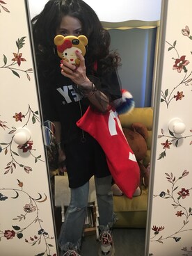 「STYLENANDA（スタイルナンダ）のアイテム（カーディガン/ボレロ）」を使った、Y🐻N🎸さん（レディース・153cm）の春コーディネート
