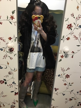 「ROCKET x LUNCH（ロケットアンドランチ）のアイテム」を使った、Y🐻N🎸さん（レディース・153cm）の冬コーディネート
