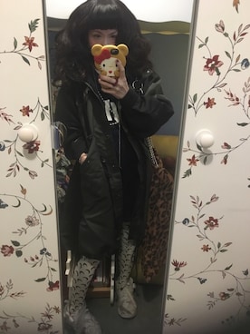 「THE NORTH FACE（ザノースフェイス）のアイテム（ミリタリージャケット）」を使った、Y🐻N🎸さん（レディース・153cm）の冬コーディネート